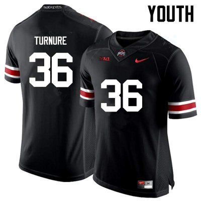 Youth Ohio State Buckeyes #36 Zach Turnure Black Nike NCAA College Football Jersey Jogging YPB3444WM